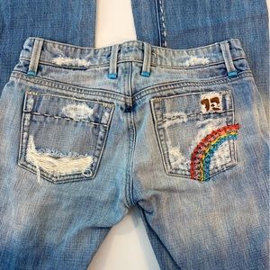 JOE’S JEANS | Rainbow Embroidery Flare Denim | Size 25